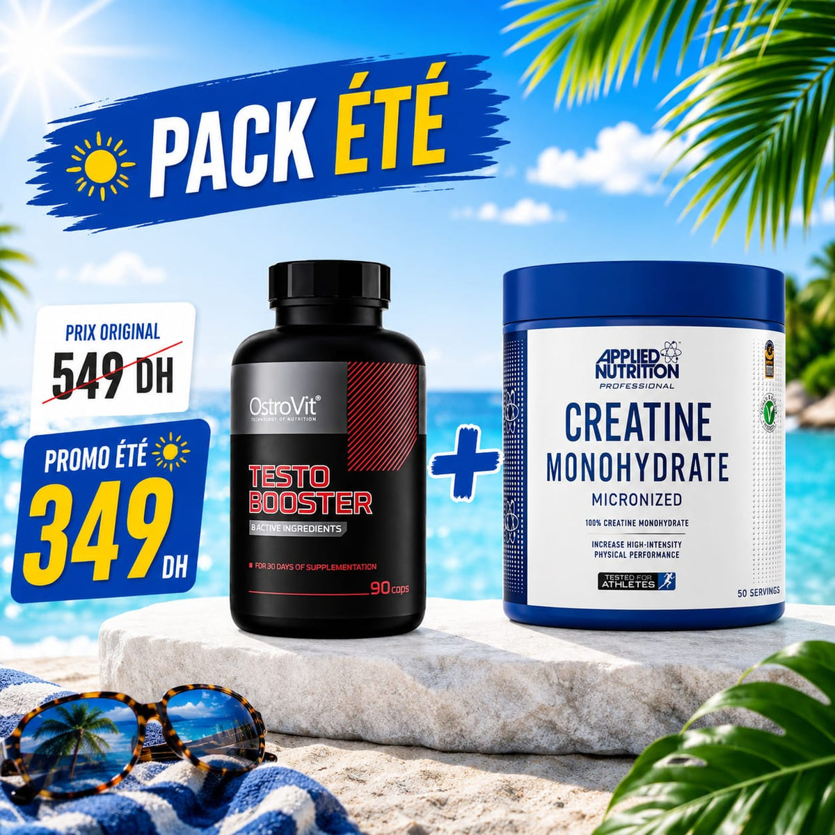 Pack Été - Testo Booster + Creatine Monohydrate