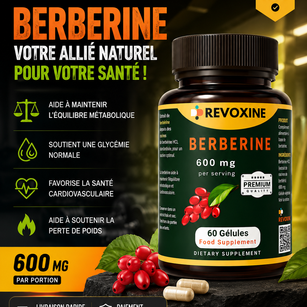 Berbérine 600mg Premium Quality – 60 Gélules