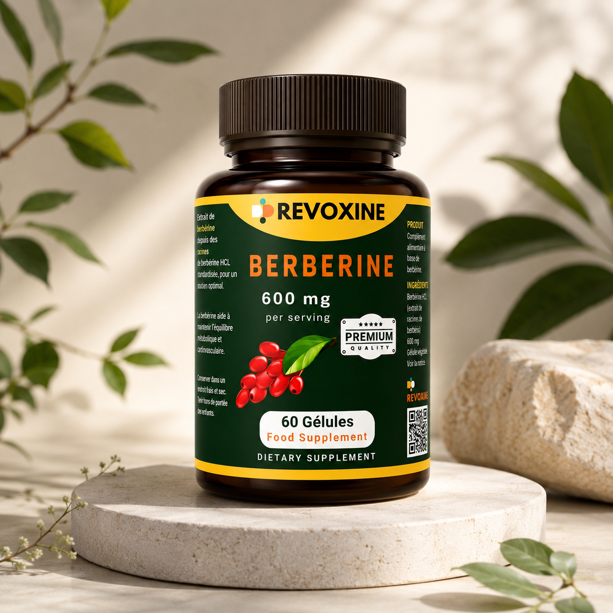 Berbérine 600mg Premium Quality – 60 Gélules