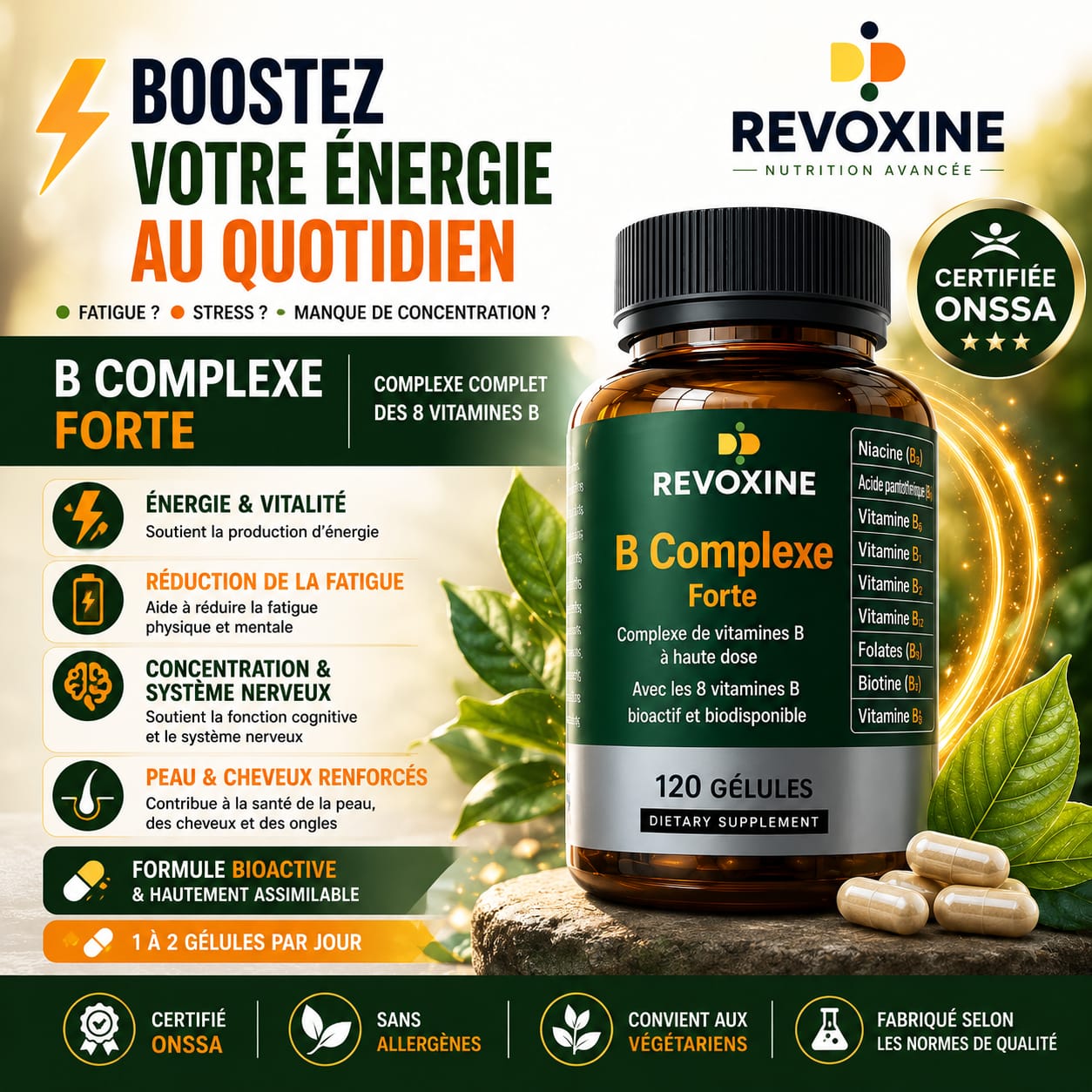 B Complexe Forte Bio Active – 120 Gélules